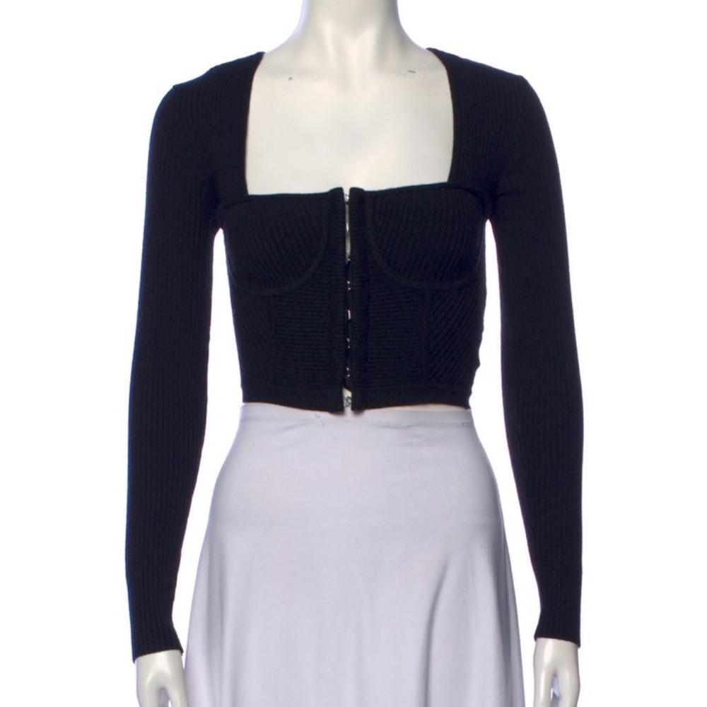 Jonathan Simkhai Black Knit Top